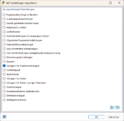 Dialogfenster mit aktivierten Vorlagenoptionen für die Druckeinstellungen der GUI.