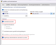 Automatische Zuordnung der zugehörigen Lastkombinationen mit dem Kombinationsassistenten