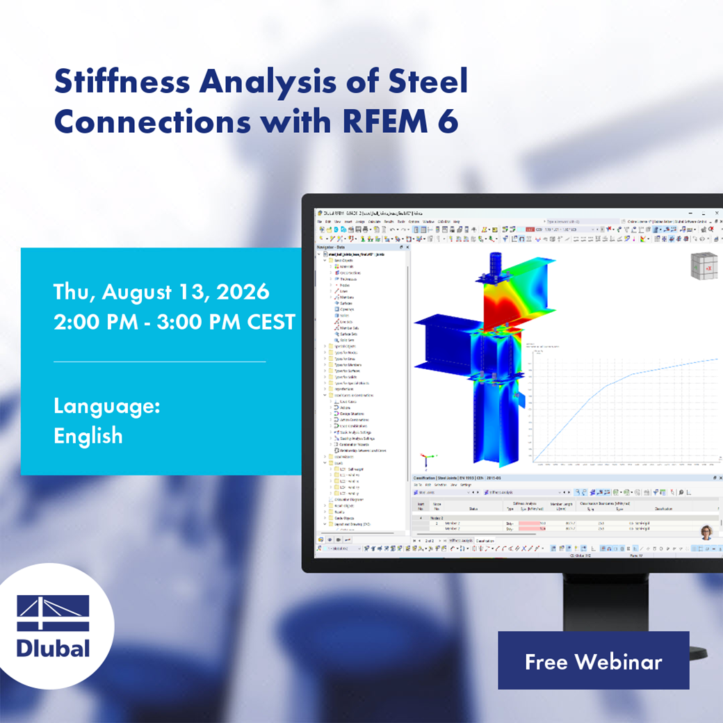 Steifigkeitsanalyse von Stahlverbindungen mit RFEM 6