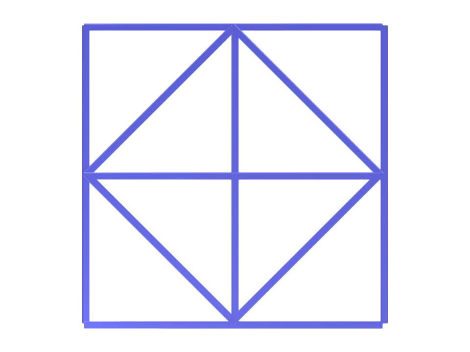 Illustration parametrischer Horizontalverbände in Tragwerksmodellen von Masten und Türmen. Detailliertes Diagramm zur Darstellung der Verbandselemente.