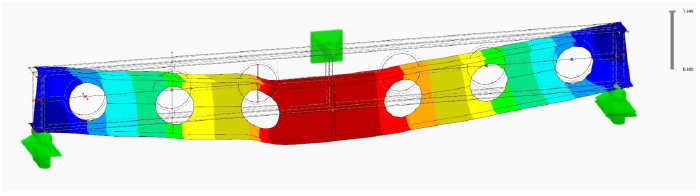 Träger mit Löchern