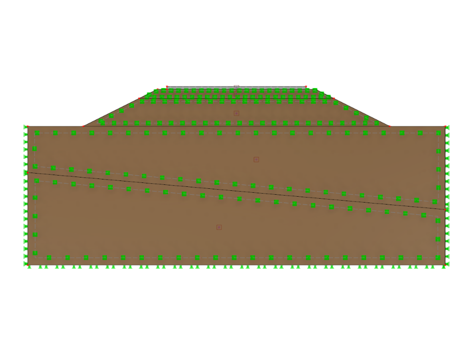 Modell 006182 | Geschichtete Straßendammböschung