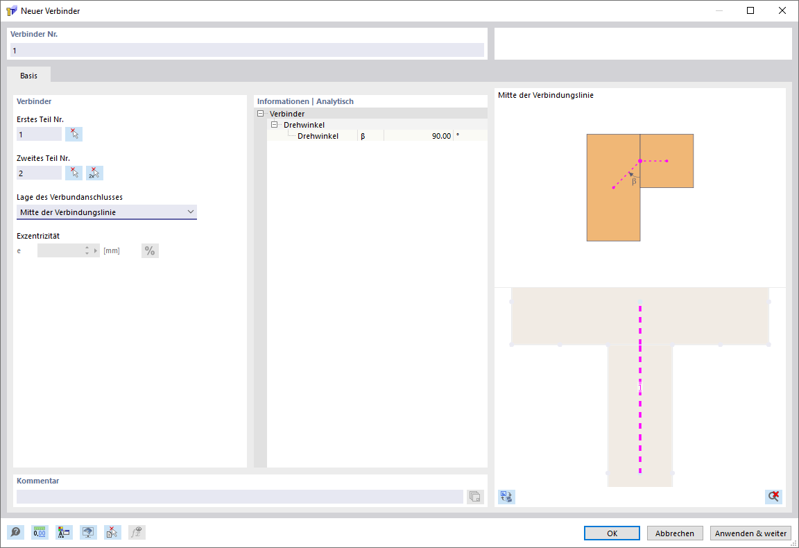 Dialog 'Neuer Verbinder'