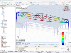 Verformung des Fachwerkträgers unter Schneelasten in RFEM