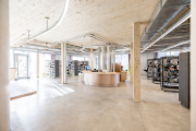 Innenansicht des Wohn- und Geschäftshauses © Timber Structures 3.0 AG
