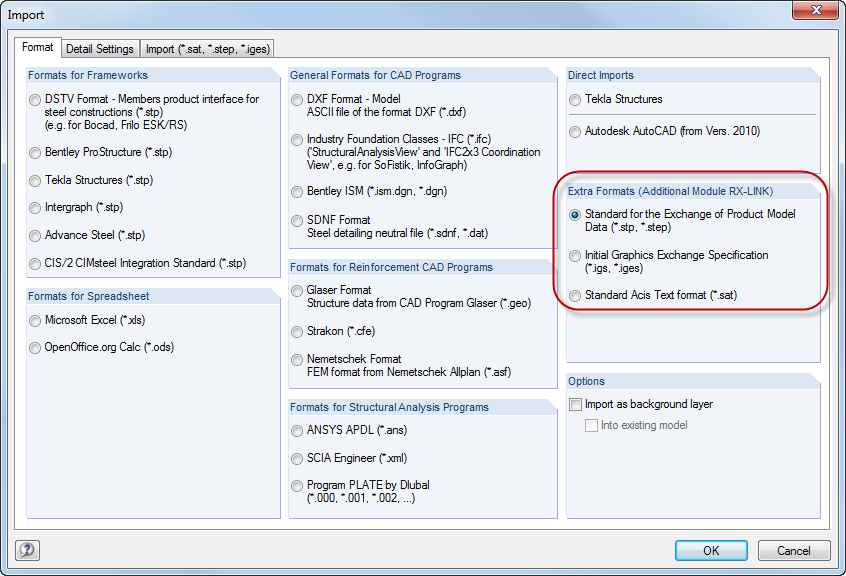 Formats for RF-LINK