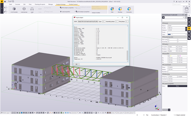 Object Information in Tekla Structures