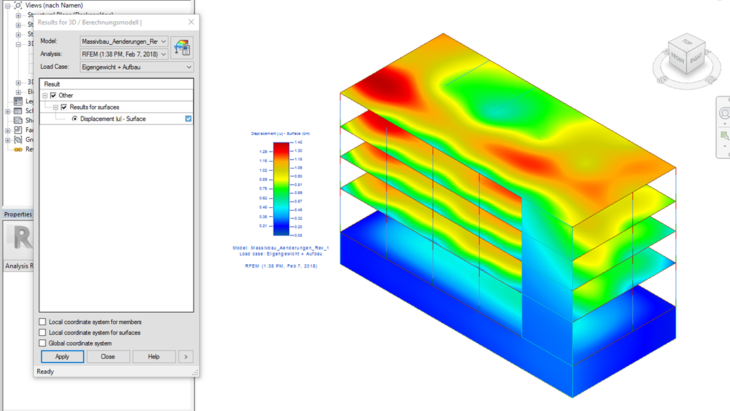 RFEM Calculation Results in Revit