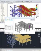 ISM Interface with Model in RFEM (Top), ISM Viewer (Middle), and ProStructure (Bottom)
