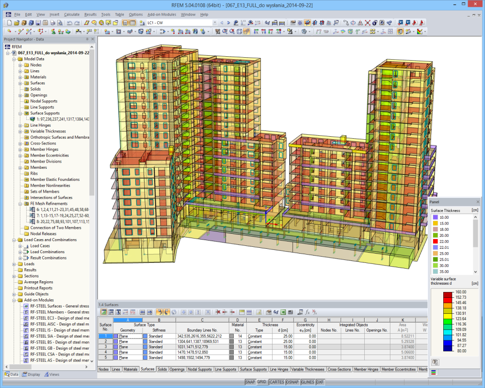 High-Rise Residential Buildings with Shops and Underground Parking | Designed with RFEM by MGM Konstrukcje Inżynierskie sc Kraków, Poland www.mgm-ki.pl