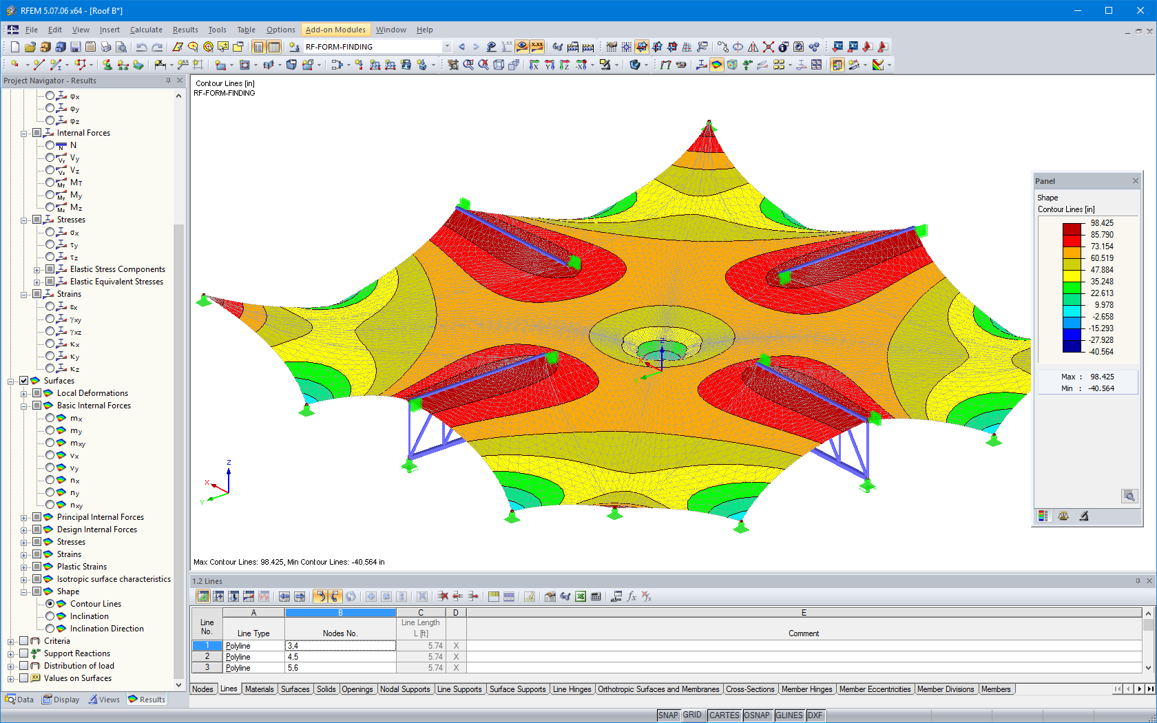 Form-Finding for Membrane-Steel Structure