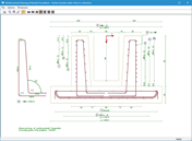 Reinforcement Drawing - Section of Bucket Centre, Viewing Direction in x