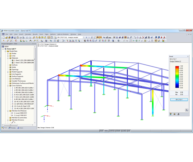 Graphical Display of Results in RFEM