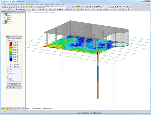 Results of Foundation Coefficients in RFEM