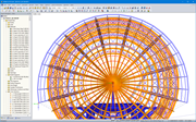Front View of Zeppelin Structure in RFEM