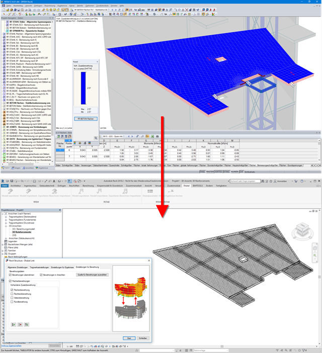 Transfer of Reinforcement Objects from RFEM to Revit