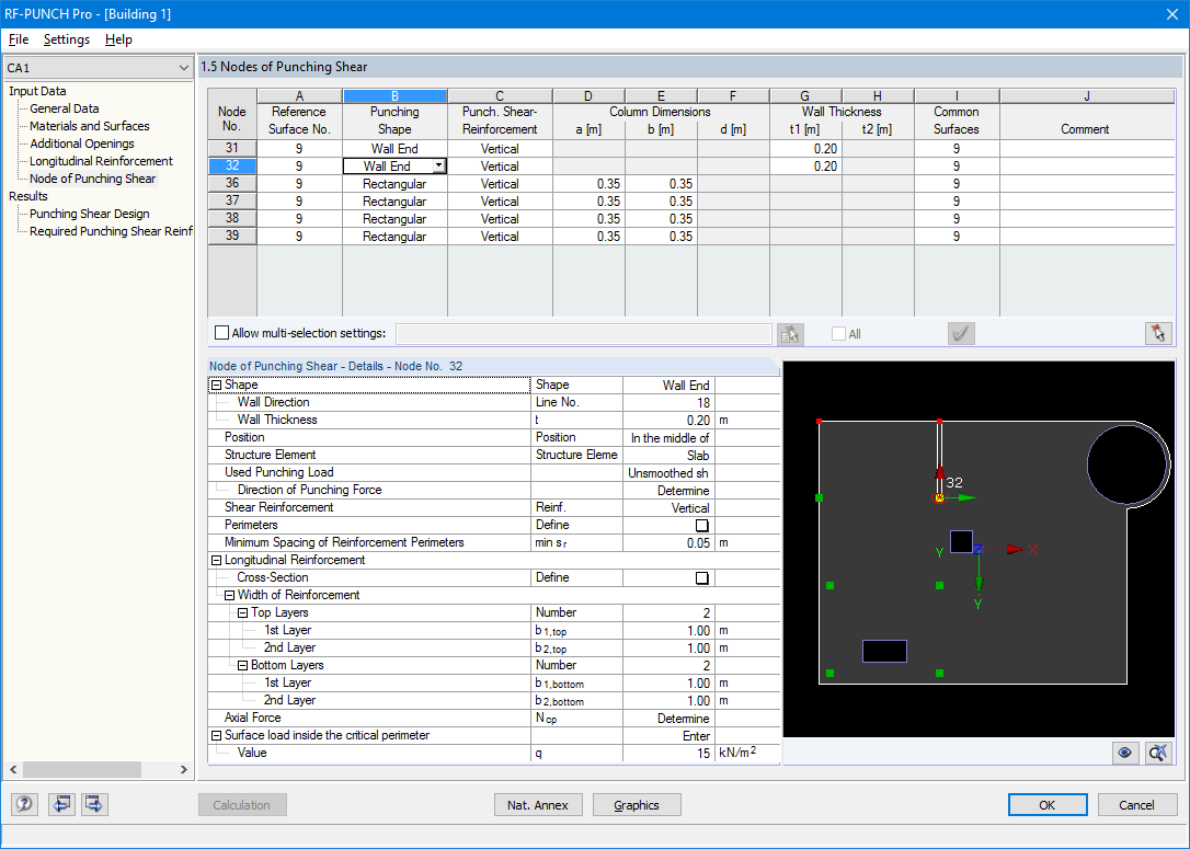 Definition of Punching Shear Nodes in RF-PUNCH Pro