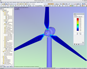 Stress Analysis of Wind Turbine in RFEM with Automatically Generated Loading from Rotation