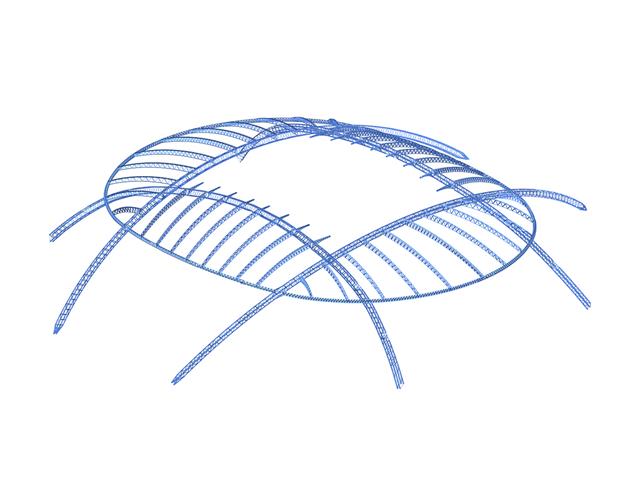 Framework Structure of a Stadium Roof