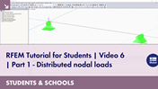 RFEM Tutorial for Students | Video 6 | Part 1 - Distributed Nodal Loads