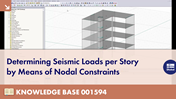 Determination of Seismic Loads by Floor by Means of Nodal Connections