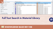 Full Text Search in Material Database