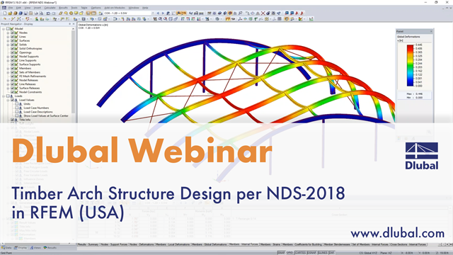 Webinar: Timber Arch Structure Design per NDS-2018 in RFEM