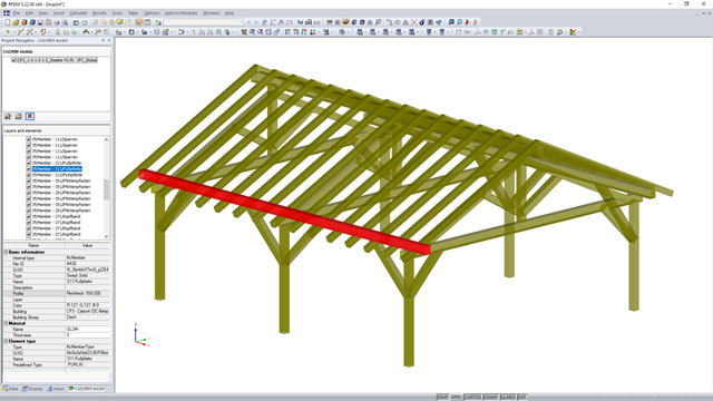 Imported IFC Model from Dietrich's in RFEM