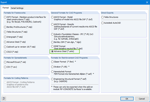 Data Exchange with Advance Steel via *.smlx Files