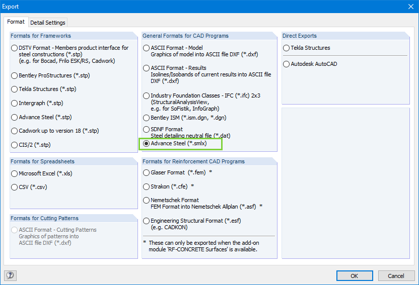 Data Exchange with Advance Steel via *.smlx Files