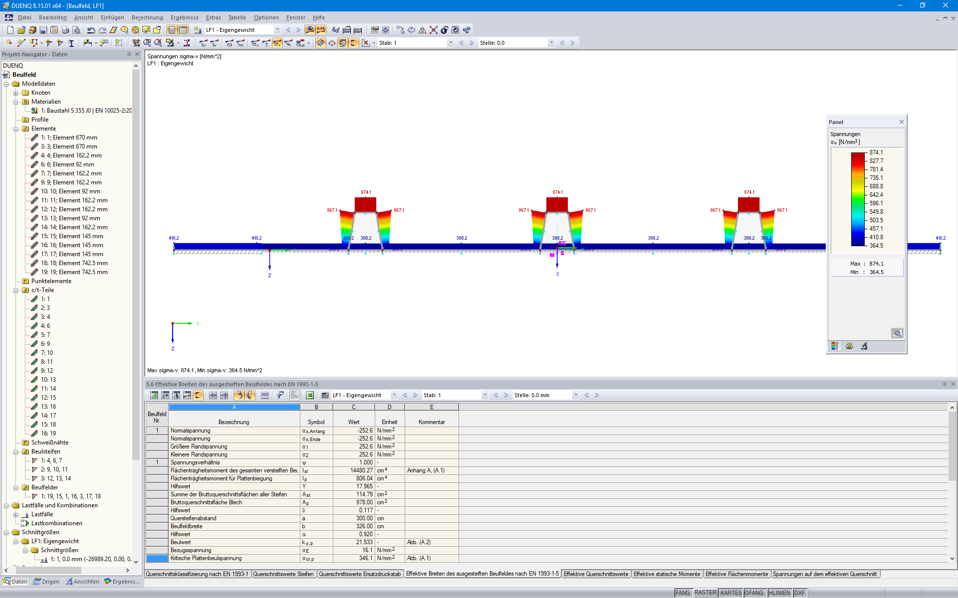 Effective Cross-Section in SHAPE-THIN 8
