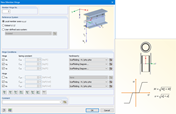 Definition of a member end hinge with the "Scaffolding Diagram" nonlinearity