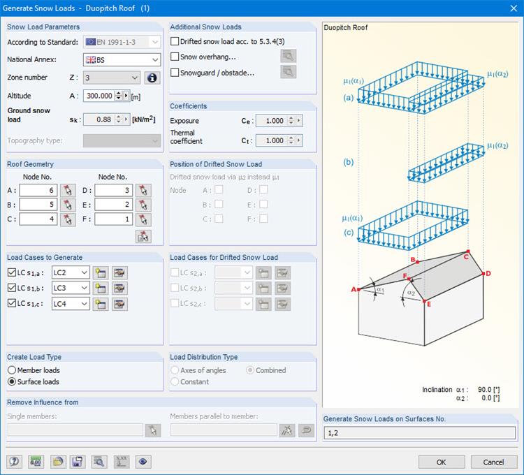 Generate Snow Load According to Eurocode