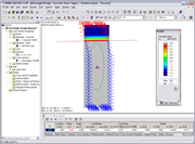 THICKQ Cross-Section Properties Program | Results - Distribution of Concrete Stresses and Reinforcement Stresses