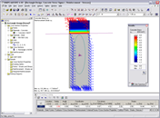 THICKQ Cross-Section Properties Program | Results - Distribution of Concrete Stresses and Reinforcement Stresses