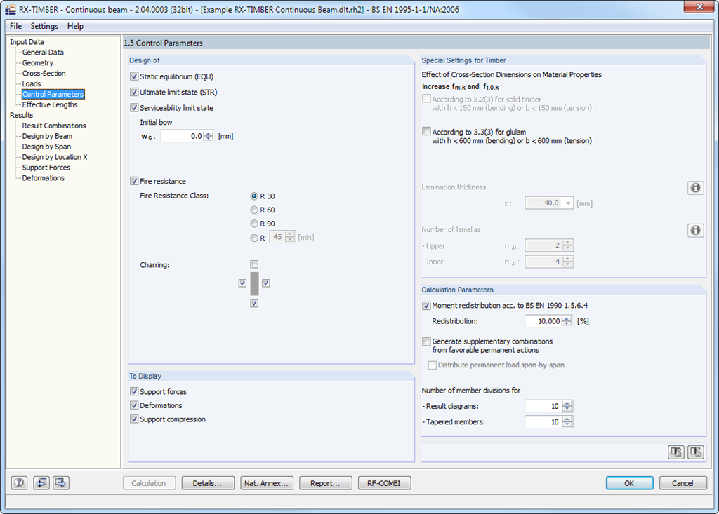 Window 1.5 Control Parameters
