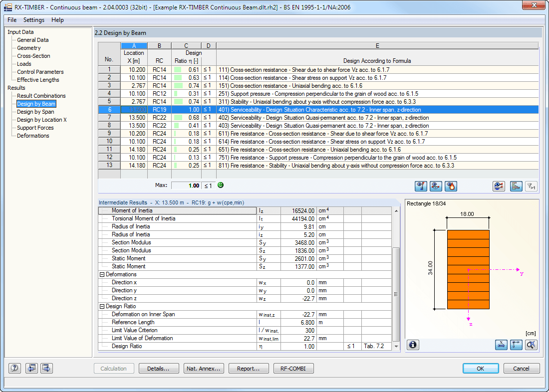 Window 2.2 Design - Beam