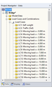 Generated Load Cases in RSTAB