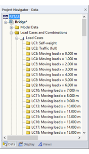 Generated Load Cases in RSTAB