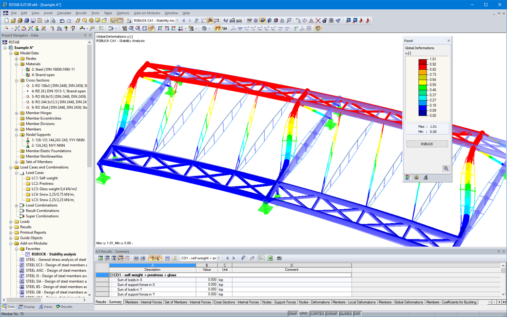Graphical Display of Buckling Shape