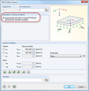 Calculation Option for RF-SOILIN in RFEM