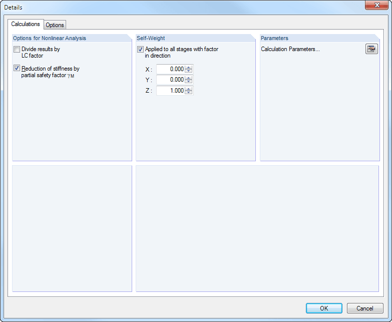 Detailed Settings for Calculation