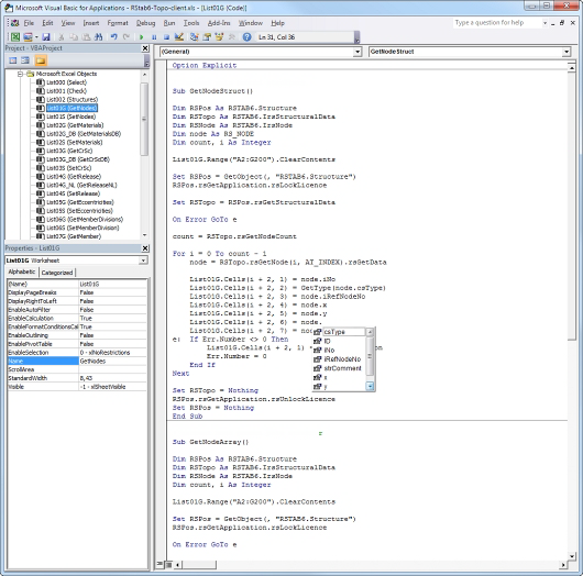Program Code in Visual Studio