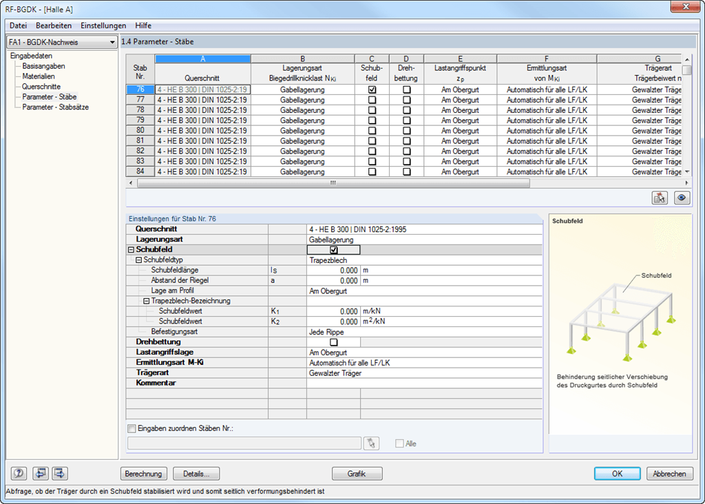 .4 Parameters - Members, Shear Panel