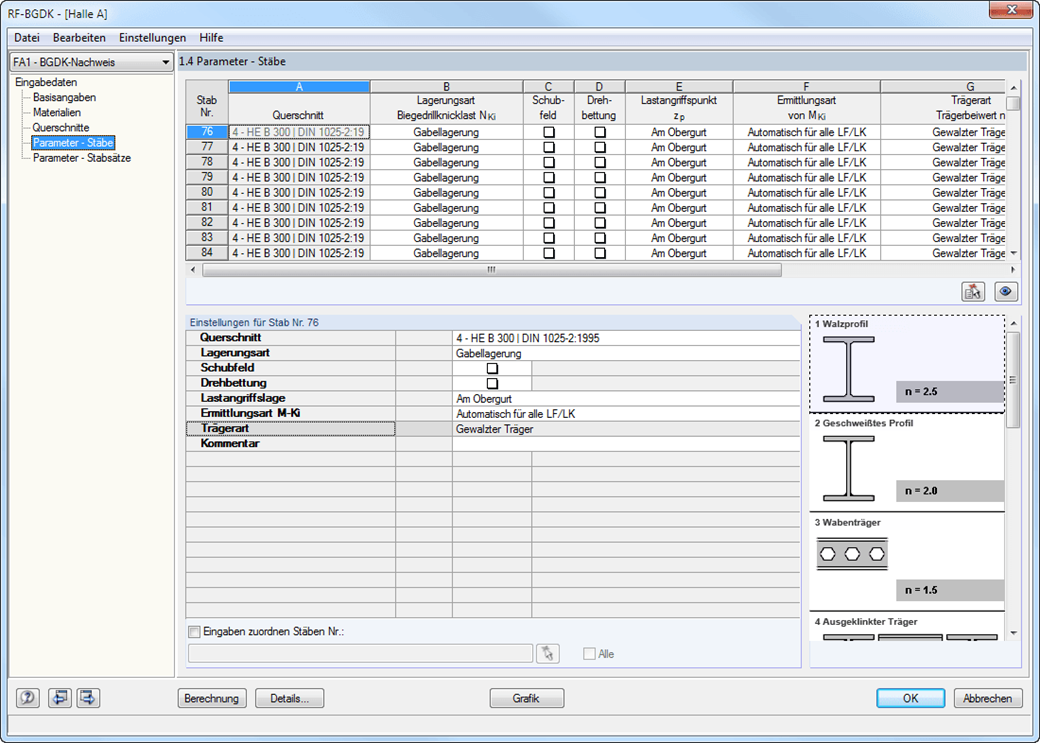 .4 Parameters - Members, Beam Type