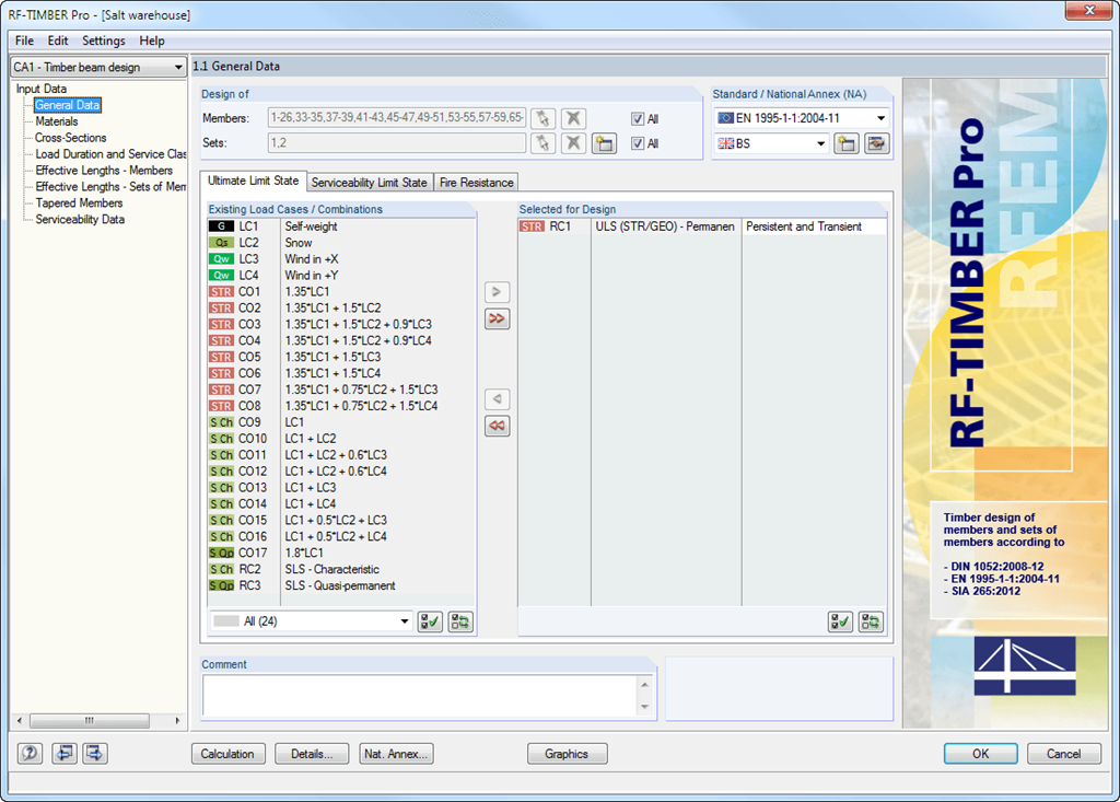 Table 1.1 General Data - Load-Bearing Capacity