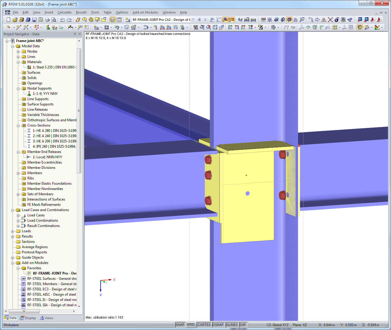 Connection in RFEM Model