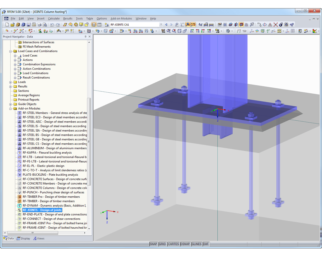 Footing Visualized in RFEM