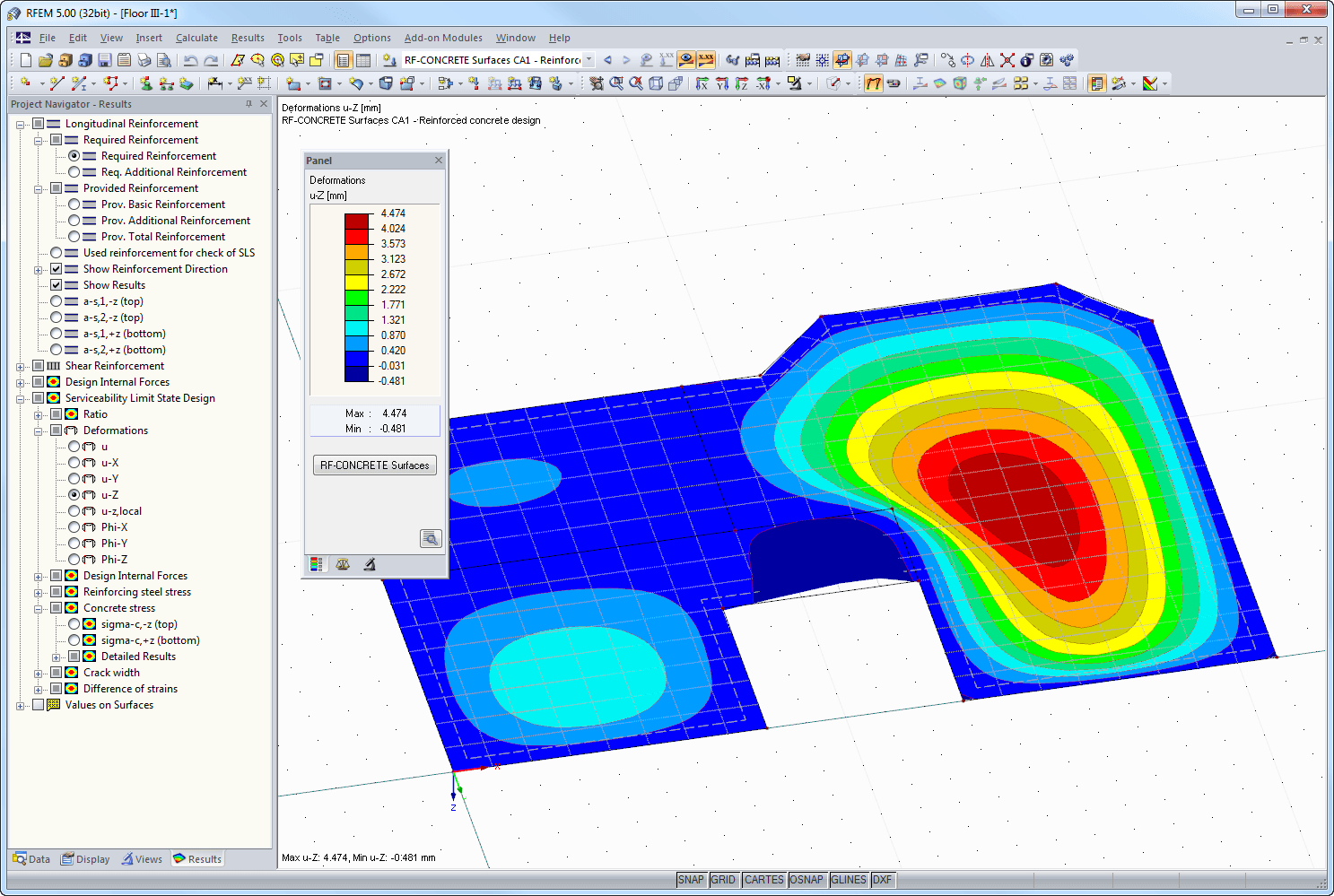 Display of Deformations in RFEM