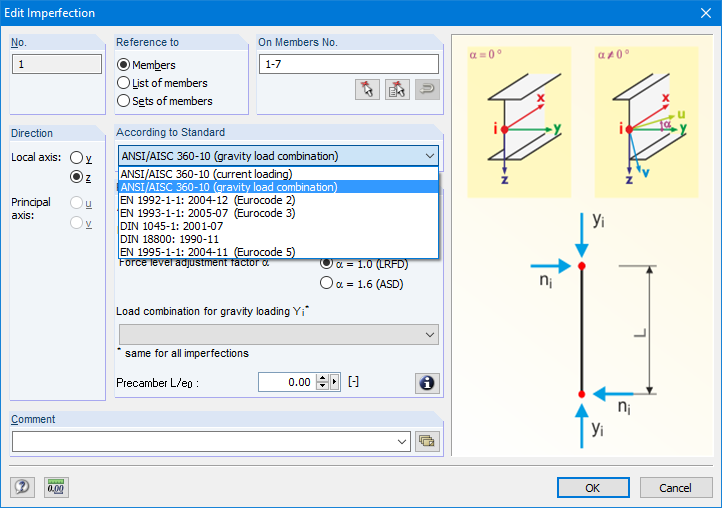 Determination of Member Inclination